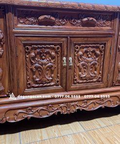 Kệ Hoa Hồng mặt lồi gỗ hương 2m2 8 Kệ Hoa Hồng mặt lồi gỗ hương 2m2