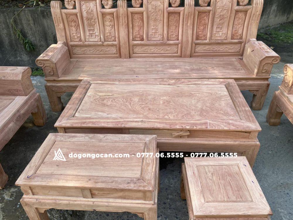 Bộ bàn ghế Âu Á chương voi gỗ hương đá nam phi 10 Bộ bàn ghế Âu Á chương voi gỗ hương đá nam phi