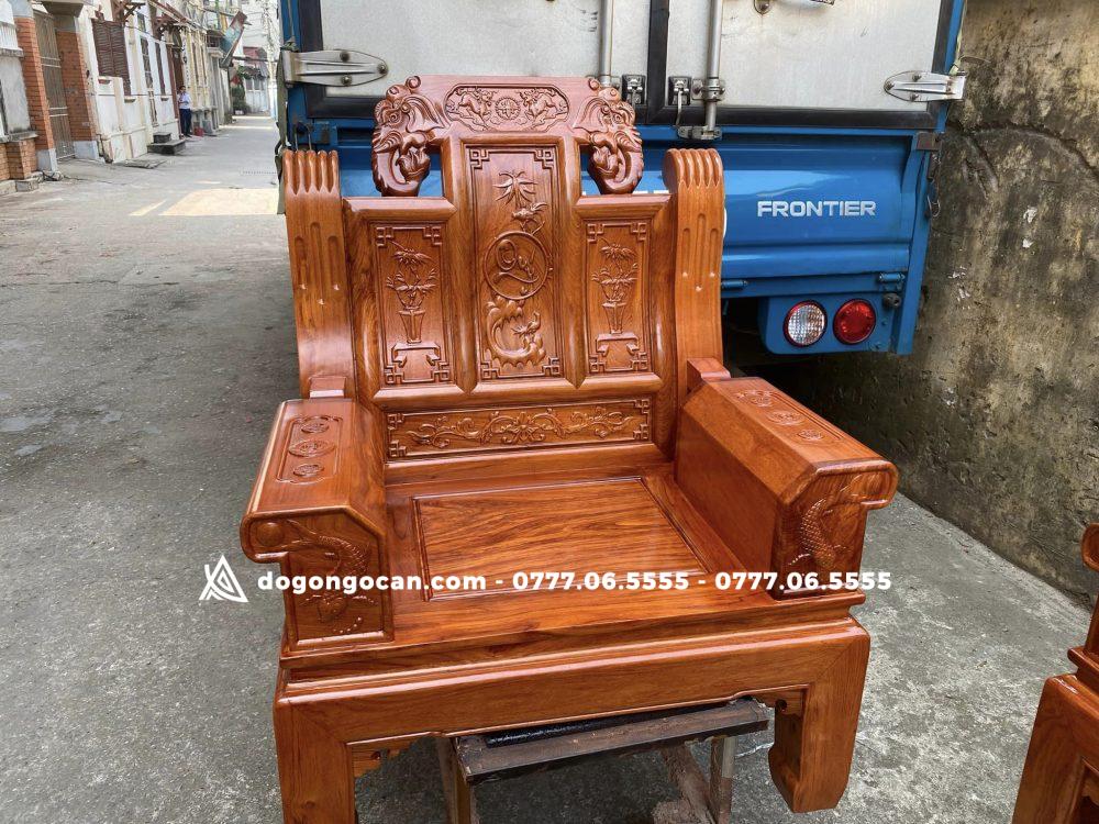 Bộ bàn ghế Âu Á chương voi gỗ hương đá nam phi 3 Bộ bàn ghế Âu Á chương voi gỗ hương đá nam phi