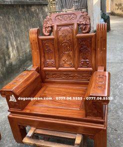 Bộ bàn ghế Âu Á chương voi gỗ hương đá nam phi