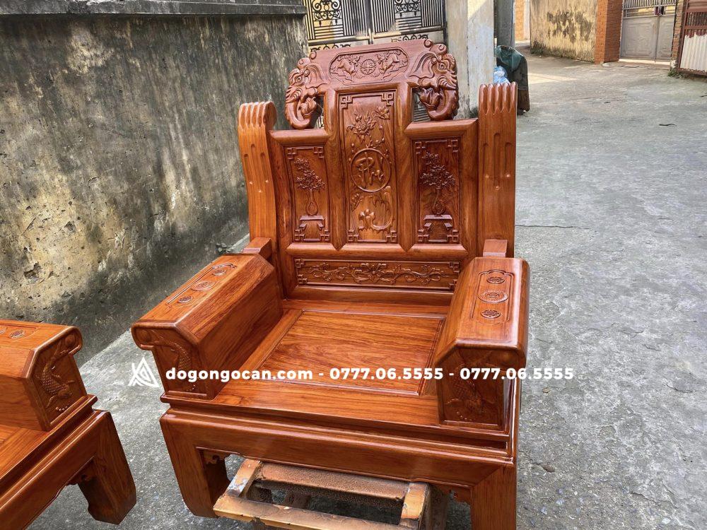 Bộ bàn ghế Âu Á chương voi gỗ hương đá nam phi 4 Bộ bàn ghế Âu Á chương voi gỗ hương đá nam phi