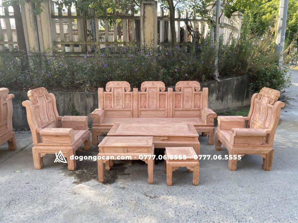 Bộ bàn ghế Âu Á chương voi gỗ hương đá nam phi 9 Bộ bàn ghế Âu Á chương voi gỗ hương đá nam phi