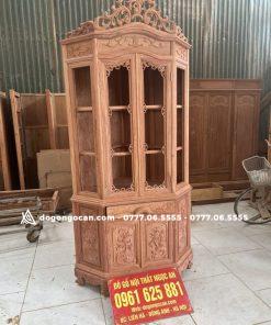 Tủ rượu góc 80cm gỗ hương đá nam phi cao cấp hàng đục tay 17 Tủ rượu góc 80cm gỗ hương đá nam phi cao cấp hàng đục tay