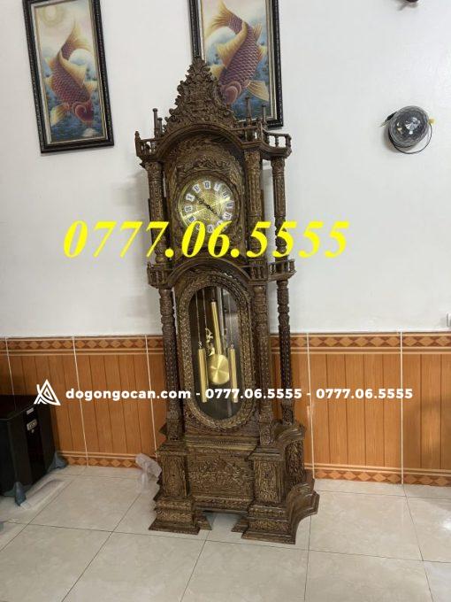 Đồng Hồ tứ trụ gỗ mun đuôi công nam phi mẫu đẹp