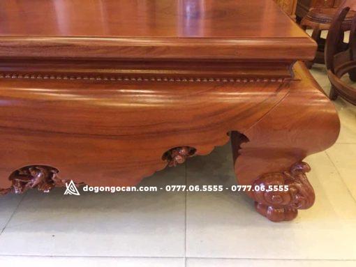 Bộ sập chân quỳ dạ cá gỗ gụ nam phi 1m6*2m