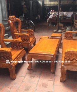 Bộ Ghế Quốc Voi Gỗ Lim Xanh 14 Bộ Ghế Quốc Voi Gỗ Lim Xanh