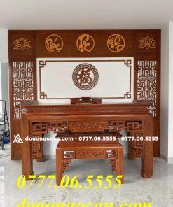 Án gian mẫu sen gỗ sồi 1m97 và bàn cơm ( Chị Thủy – Hải Phòng )