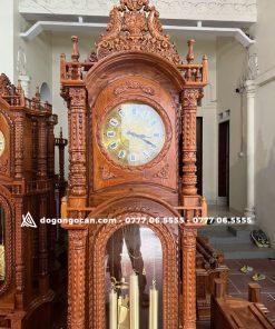Đồng hồ tứ trụ gỗ hương đá nam phi cao 2m3
