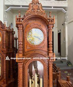 Đồng hồ tứ trụ gỗ hương đá máy sunny hàn quốc cao cấp 20 Đồng hồ tứ trụ gỗ hương đá nam phi cao 2m3