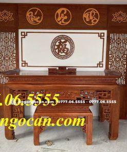 Án gian mẫu sen gỗ sồi 1m97 và bàn cơm ( Chị Thủy – Hải Phòng )