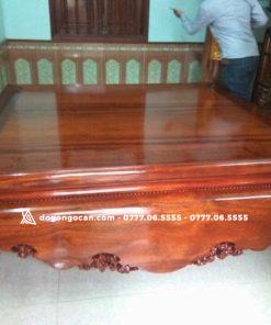 Bộ sập chân quỳ dạ cá gỗ gụ nam phi 1m6*2m 25 Bộ sập chân quỳ dạ cá gỗ gụ nam phi 1m6*2m