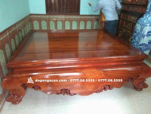 Bộ sập chân quỳ dạ cá gỗ gụ nam phi 1m6*2m