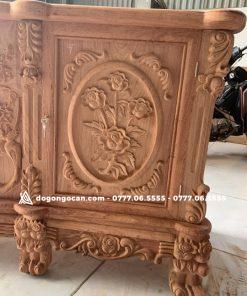 Kệ tivi louis hoa hồng đục tay gỗ hương đá 11 Kệ tivi louis hoa hồng đục tay gỗ hương đá