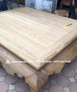 Bộ sập chân quỳ dạ cá gỗ gụ nam phi 1m6*2m