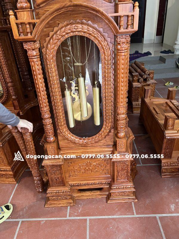 Đồng hồ tứ trụ gỗ hương đá máy sunny hàn quốc cao cấp 8 Đồng hồ tứ trụ gỗ hương đá nam phi cao 2m3