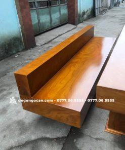 Bộ Bàn Ghế K3 Có Tựa Gỗ Cẩm Vàng Đóng Hộp Cao Cấp