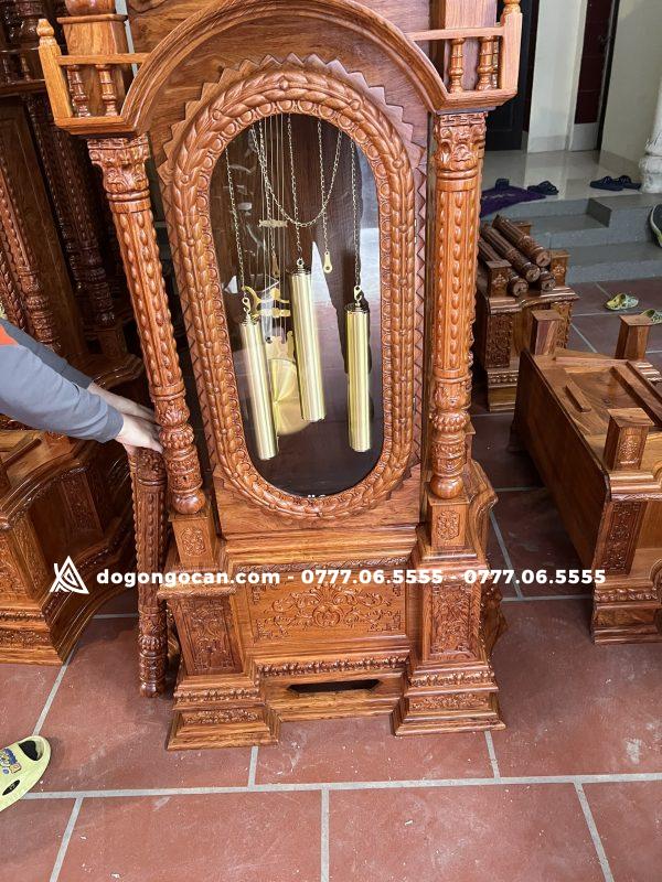 Đồng hồ tứ trụ gỗ hương đá máy sunny hàn quốc cao cấp 7 Đồng hồ tứ trụ gỗ hương đá nam phi cao 2m3