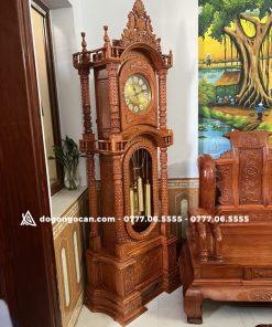 Đồng hồ tứ trụ gỗ hương đá máy sunny hàn quốc cao cấp 15 Đồng hồ tứ trụ gỗ hương đá nam phi cao 2m3
