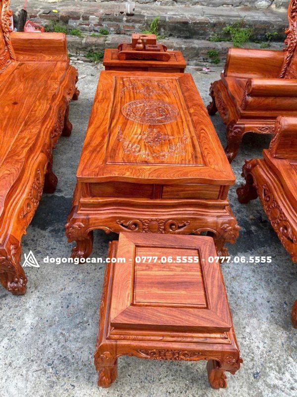 Bộ bàn ghế hoàng gia gỗ hương đá nam phi chân 12 2 Bộ bàn ghế hoàng gia gỗ hương đá nam phi chân 12