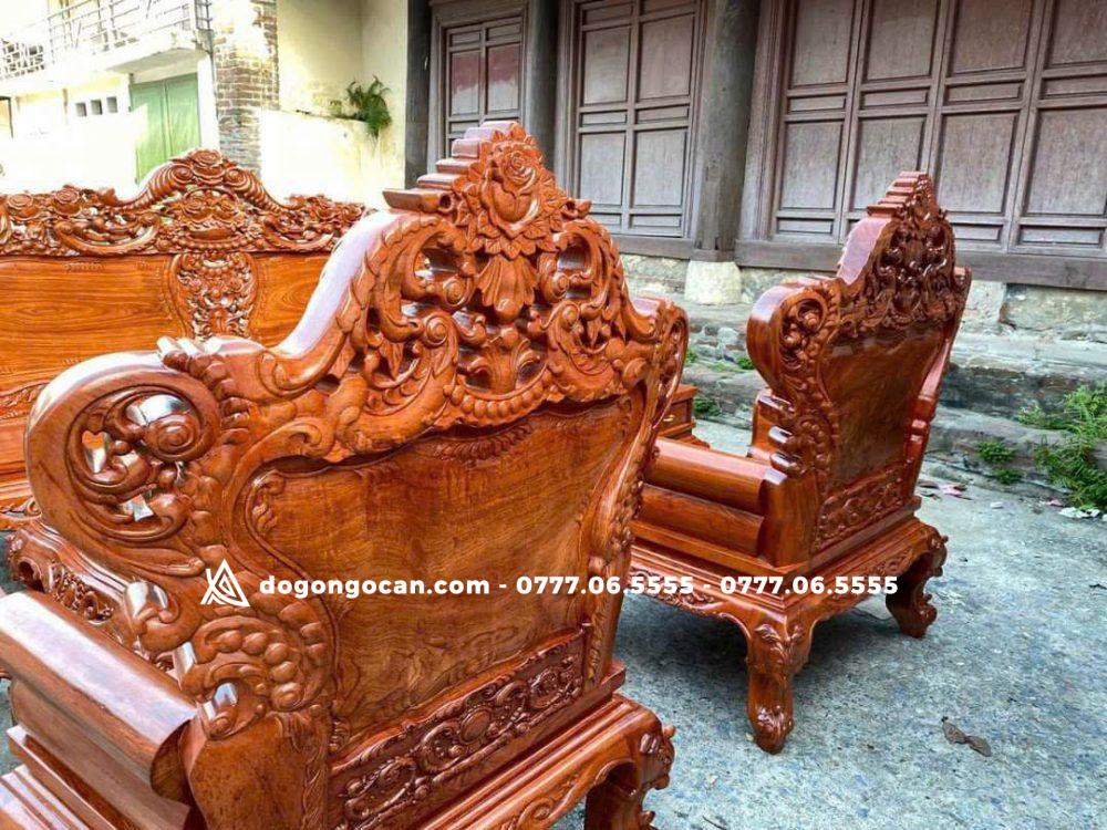 Bộ bàn ghế hoàng gia gỗ hương đá nam phi chân 12 3 Bộ bàn ghế hoàng gia gỗ hương đá nam phi chân 12