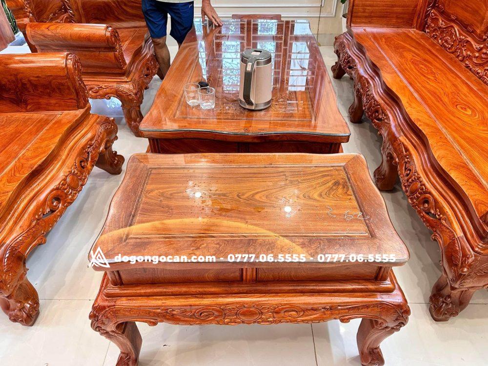 Bộ bàn ghế Hoàng Gia tân cổ điển tay liền khối chân 14 gỗ hương đá (Chú Minh, Vĩnh Phúc) 6 Bộ bàn ghế Hoàng Gia tân cổ điển tay liền khối chân 14 gỗ hương đá (Chú Minh, Vĩnh Phúc)