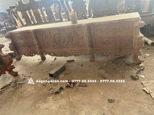 Kệ tivi hoàng gia gỗ hương nguyên khối dài 2m4