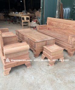 Bộ sofa pháo gỗ hương đá hàng lựa gỗ chọn vân cực đẹp