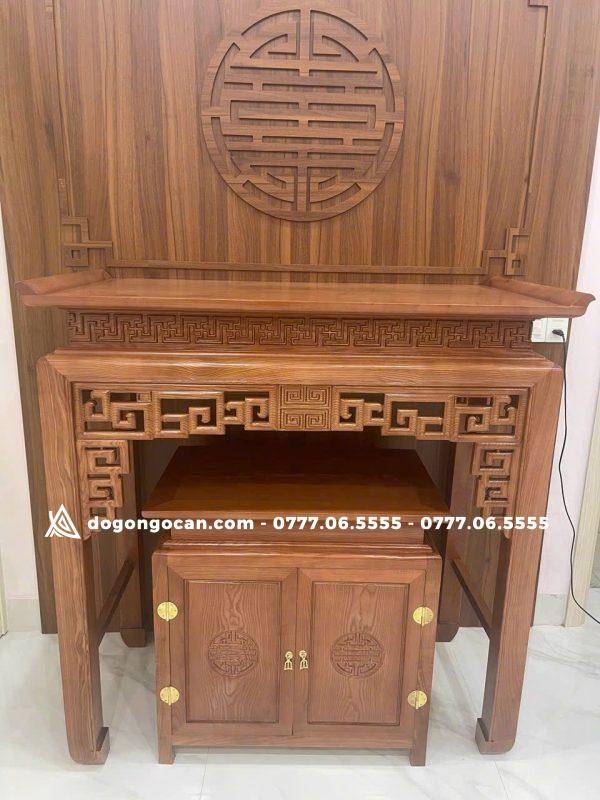 Bàn thờ chung cư hiện đại gỗ sồi 1m27 ( anh vinh – Long Biên ) 2 Bàn thờ chung cư hiện đại gỗ sồi 1m27 ( anh vinh – Long Biên )