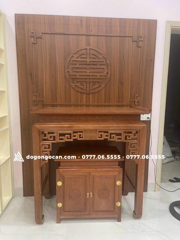 Bàn thờ chung cư hiện đại gỗ sồi 1m27 ( anh vinh – Long Biên ) 3 Bàn thờ chung cư hiện đại gỗ sồi 1m27 ( anh vinh – Long Biên )