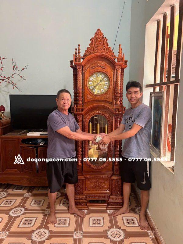 Đồng hồ gỗ đứng giá rẻ gỗ hương đá 1 Import placeholder for 5123