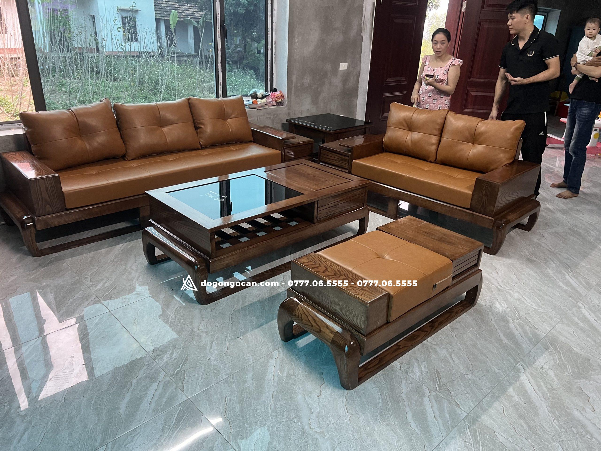Bộ bàn ghế sofa zito gỗ sồi nga kèm đệm mút cao cấp 2 Bộ bàn ghế sofa zito gỗ sồi nga kèm đệm mút cao cấp