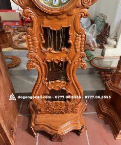 Đồng hồ hoa lá tây kích thước cao 170 cm sâu 75 cm gỗ hương đá . 14 Đồng hồ hoa lá tây kích thước cao 170 cm sâu 75 cm gỗ hương đá .