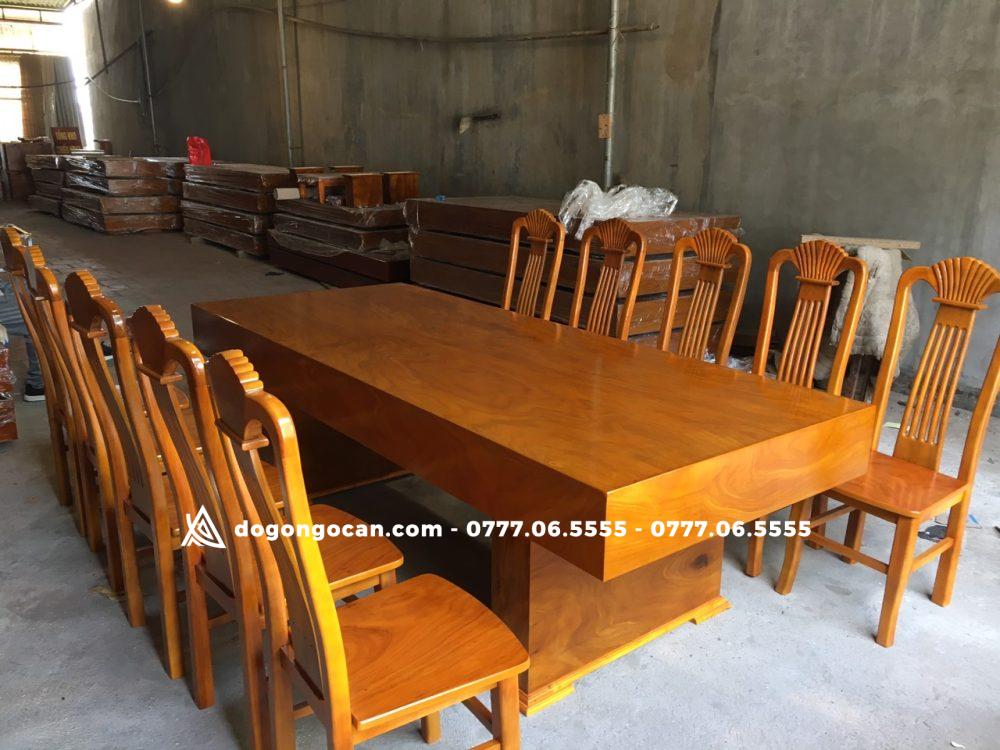 Bàn ghế phòng ăn đóng hộp k3 gỗ cẩm vàng loại ghế đơn 10 cái 1 Import placeholder for 3781