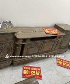 Kệ tivi cột nho gỗ mun đuôi công nam phi dài 2m4