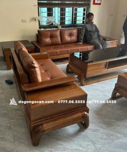 Bộ bàn ghế phòng khách sofa zito đùi gà gỗ sồi nga