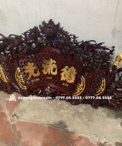 Cuốn Thư Câu Đối Gỗ Gụ Lào Màu Chín Mận