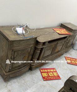 Kệ tivi cột nho gỗ mun đuôi công nam phi dài 2m4