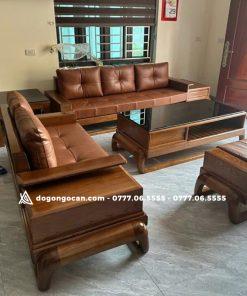 Bộ bàn ghế phòng khách sofa zito đùi gà gỗ sồi nga
