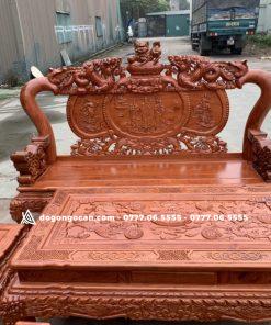 Bộ bàn ghế nghê đỉnh vách đục tam sư cột 12 13 Bộ bàn ghế nghê đỉnh vách đục tam sư cột 12