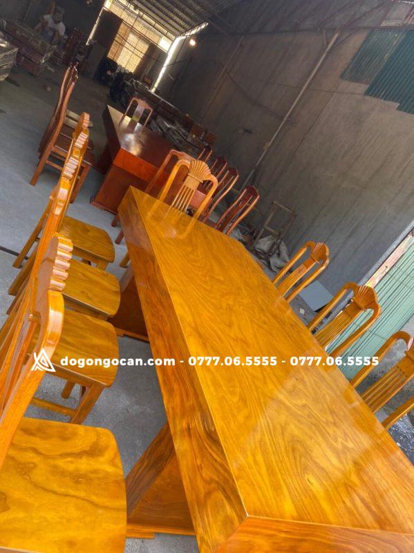 Bàn ghế phòng ăn đóng hộp k3 gỗ cẩm vàng loại ghế đơn 10 cái 6 Bàn ghế phòng ăn đóng hộp k3 gỗ cẩm vàng loại ghế đơn 10 cái