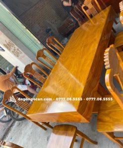 Bàn ghế phòng ăn đóng hộp k3 gỗ cẩm vàng loại ghế đơn 10 cái 14 Bàn ghế phòng ăn đóng hộp k3 gỗ cẩm vàng loại ghế đơn 10 cái