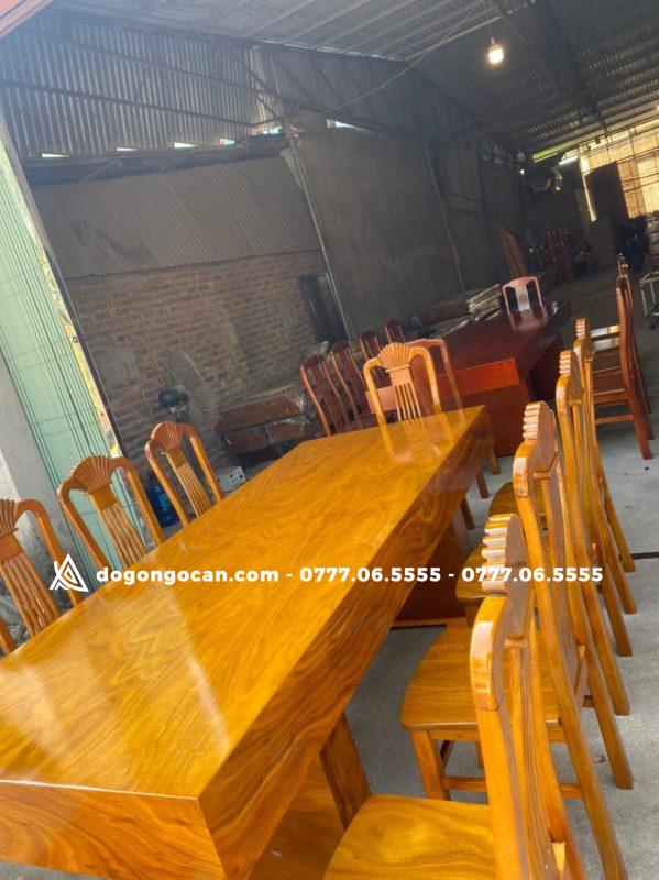 Bàn ghế phòng ăn đóng hộp k3 gỗ cẩm vàng loại ghế đơn 10 cái 8 Bàn ghế phòng ăn đóng hộp k3 gỗ cẩm vàng loại ghế đơn 10 cái