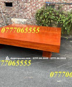 Chiếu ngựa gỗ hương đá đóng hộp chân vuông