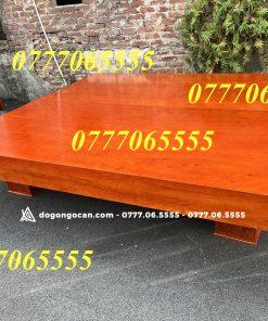 Chiếu ngựa gỗ hương đá đóng hộp chân vuông