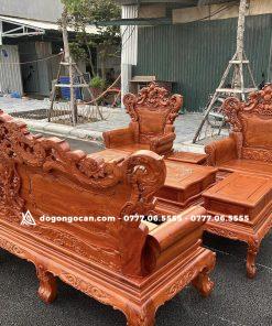 Bộ bàn ghế hoàng gia chân 12 gỗ hương đá nam phi hàng vip
