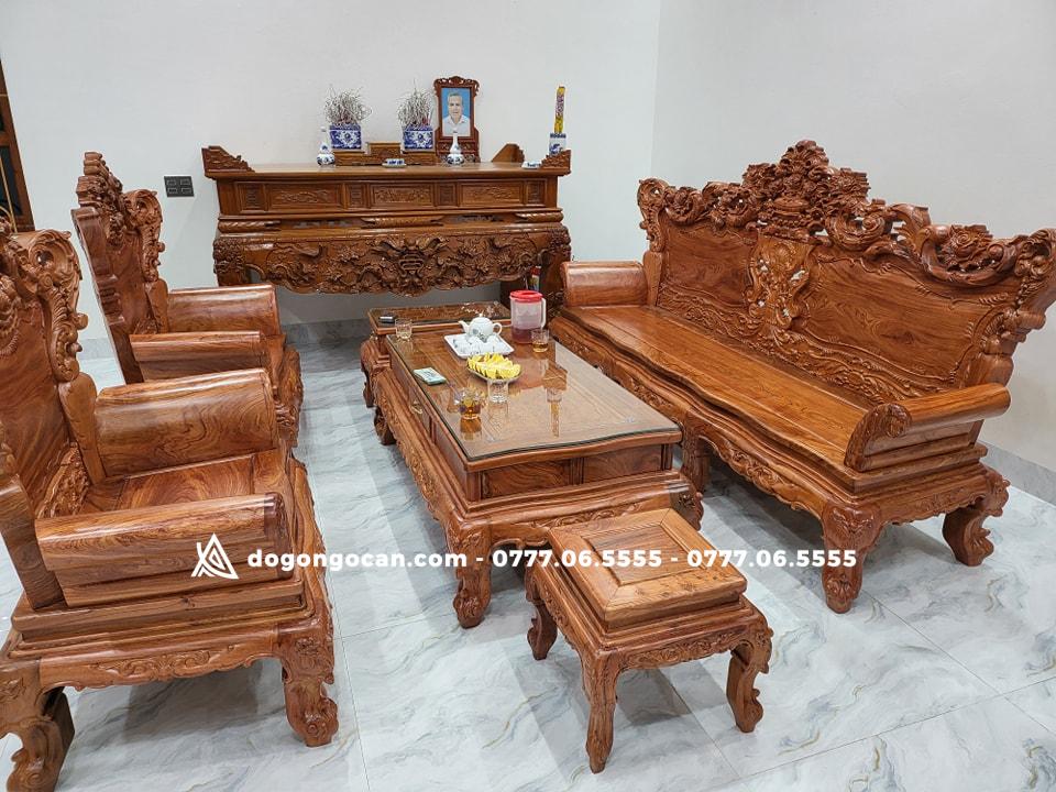 Bộ bàn ghế hoàng gia vương miệng chân 12 gỗ hương đá nam phi 1 Import placeholder for 7247
