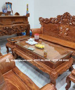 Bộ bàn ghế hoàng gia vương miệng chân 12 gỗ hương đá nam phi 8 Bộ bàn ghế hoàng gia vương miệng chân 12 gỗ hương đá nam phi