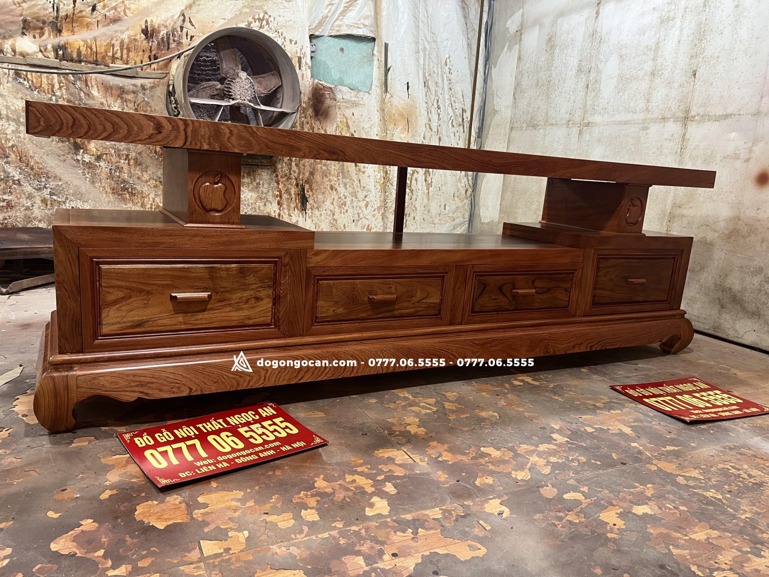 Kệ tivi sofa trơn logo quả táo gỗ hương đá dễ lau chùi 1 Import placeholder for 6619