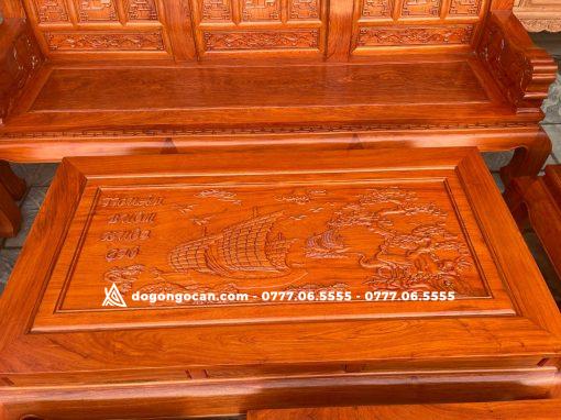 Bộ Âu Á Chương Voi Tay Đặc Gỗ Hương Đá Chân 12 Vén Cong