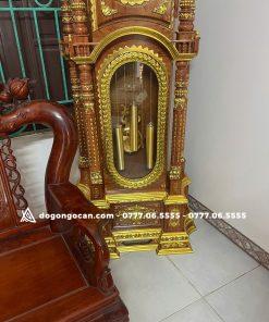 Cây Đồng Hồ Tứ Trụ Dát Vàng Gỗ Hương Đá Nam Phi 10 Cây Đồng Hồ Tứ Trụ Dát Vàng Gỗ Hương Đá Nam Phi